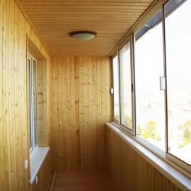 Финская система остекления - вид балкона изнутри